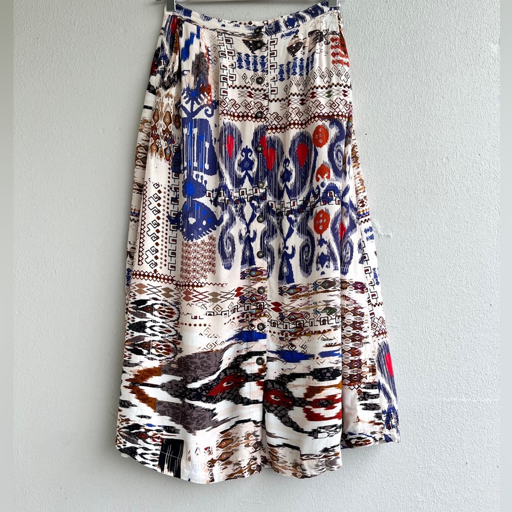H&M | Boho Print Midi Skirt